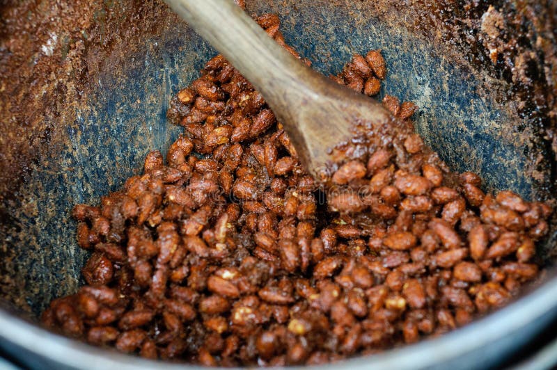 Roasting almonds