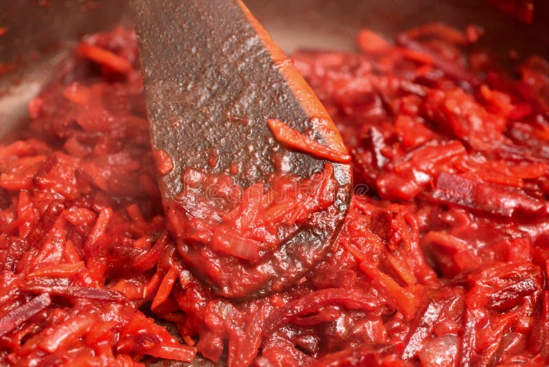 Roasting Vegetables with Tomato Paste. Roast Beetroot, Onion and Tomato