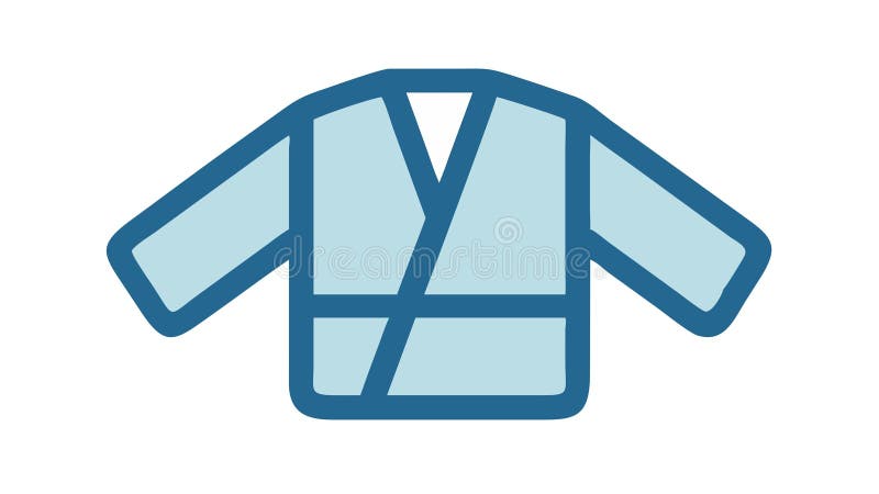 Robe Kimono Icon Loungewear Bathrobe Apparel Comfort Wector design Generation AI ilustracja wektor