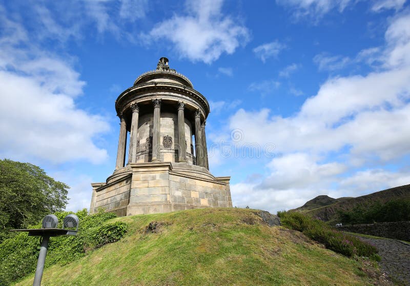 Robert Burns Monument in Edinburgh Stockbild Bild von denkmal, park