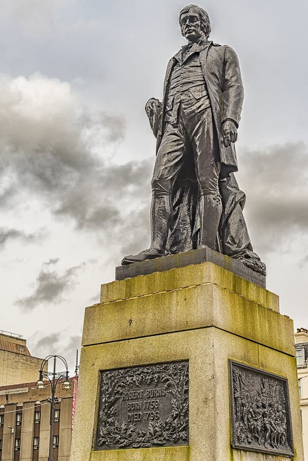 Robert Burns Statue stock image. Image of architecture 87851985