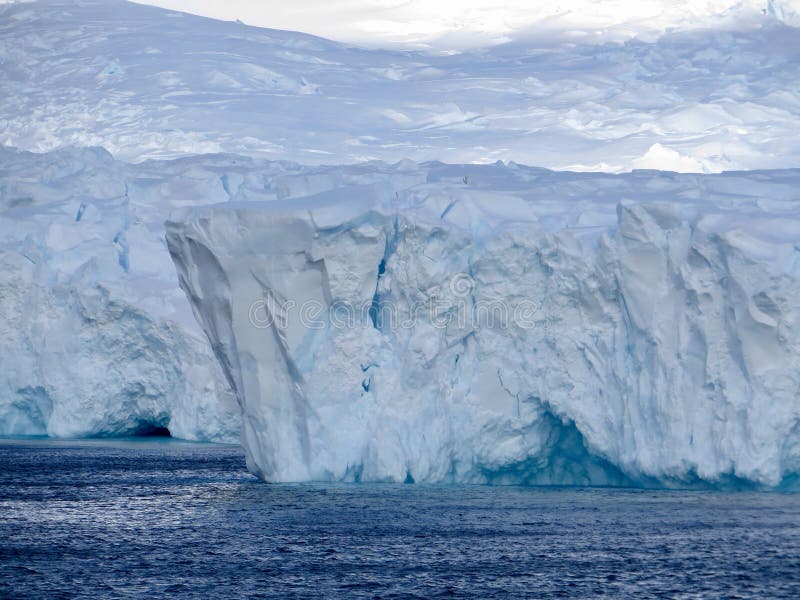 Dugdale Glacier spills into Robertson Bay at the entrance to the Ross Sea in Antarctica. Dugdale Glacier spills into Robertson Bay at the entrance to the Ross Sea in Antarctica