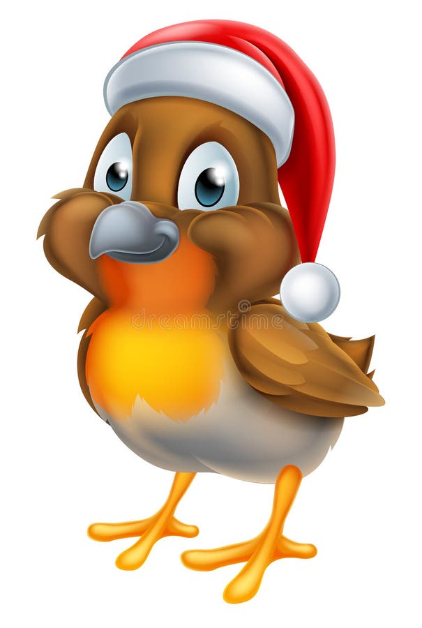 Robin Christmas Bird Cartoon illustration stock Robin Christmas Bird Cartoon illustration stock