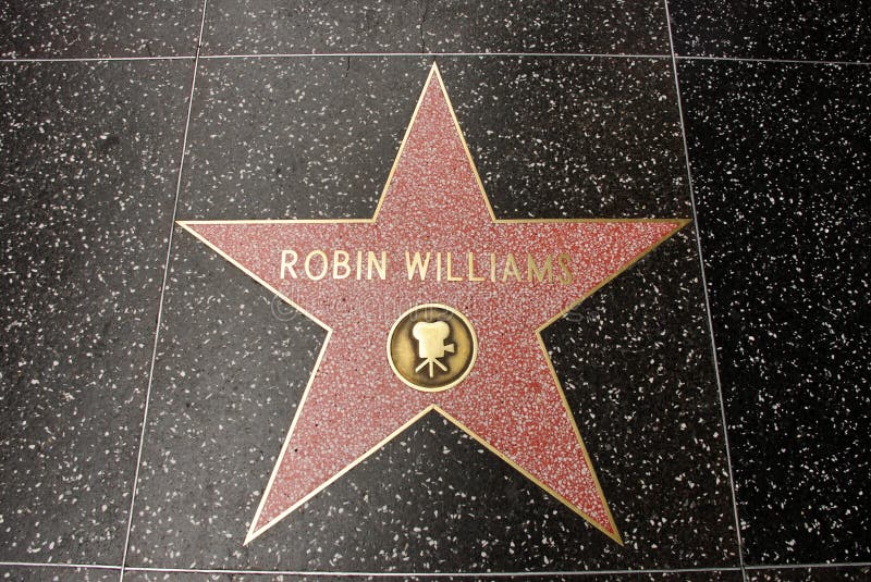 The star of Robin Williams on the walk of fame on Hollywood blvd, Los Angeles, California. The star of Robin Williams on the walk of fame on Hollywood blvd, Los Angeles, California