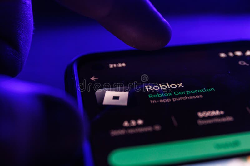 Roblox App Icon. Selective Focus. Editorial Stock Photo - Image of