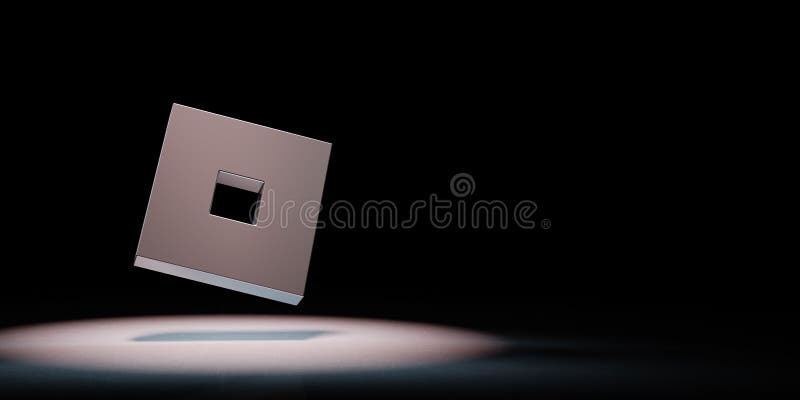 Roblox Logo Icon Spotlighted on Black Background Editorial Stock