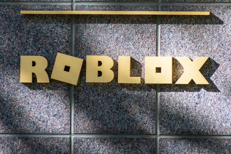 Roblox Sign Logo at Headquarters. Roblox is an Online Gaming ...