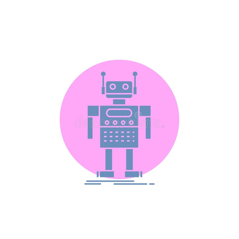 Robot, Android, artificial, bot, technology Glyph Icon vector illustration