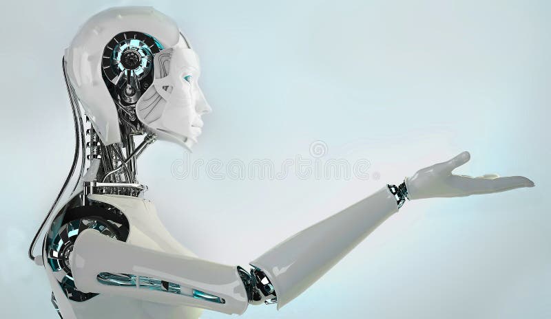 Robot android women stock illustration