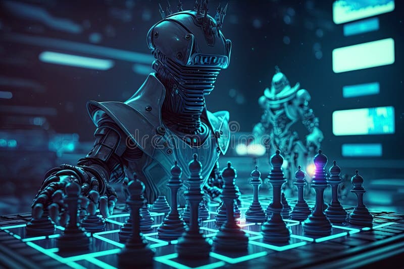 Robot Playing Chess Artificial Intelligence Free Stock Photo