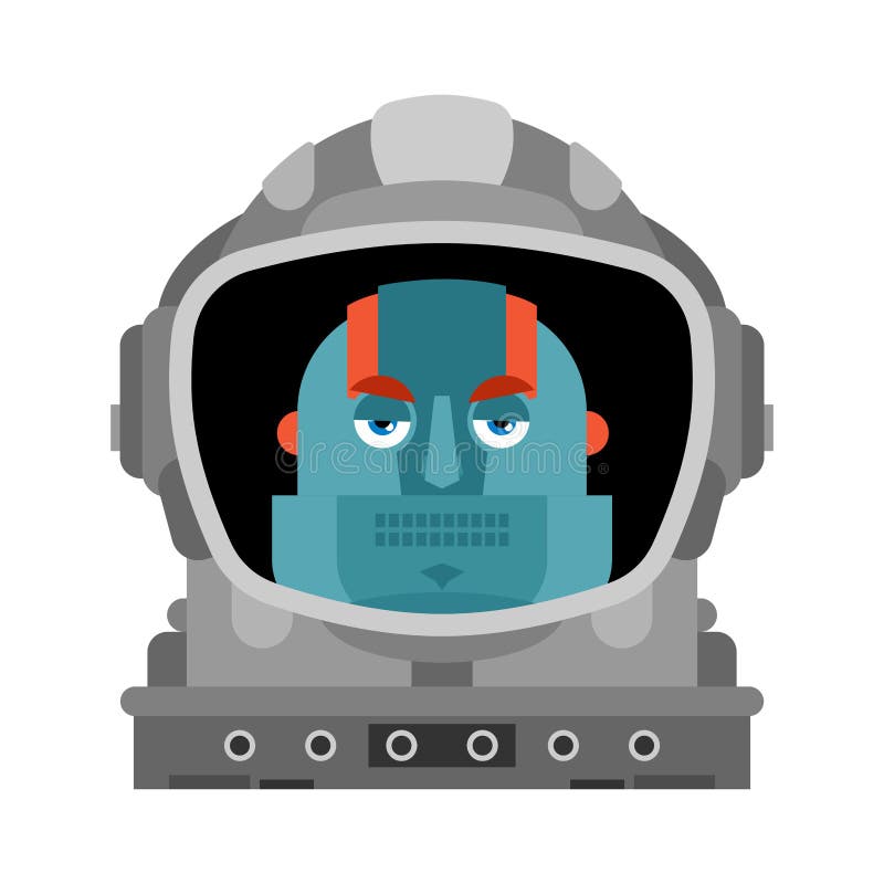 Robot astronaut isolated. Cyborg spaceman. vector illustration stock illustration Robot astronaut isolated. Cyborg spaceman. vector illustration stock illustration