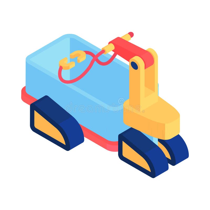 Robot Automation Pool Composition vector illustration