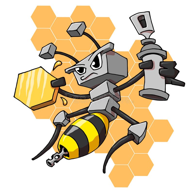 Robot bee royalty free illustration Robot bee royalty free illustration