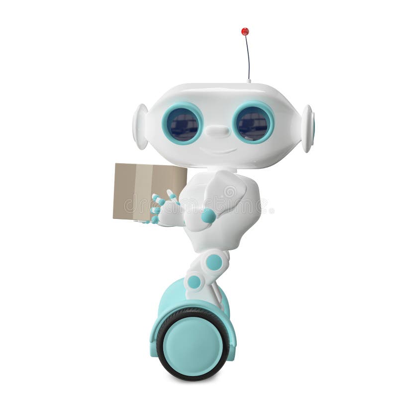 Robot Blanco Del Ejemplo 3d Con