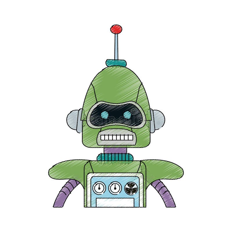 Robot cartoon icon stock vector. Illustration of friendly - 87528804