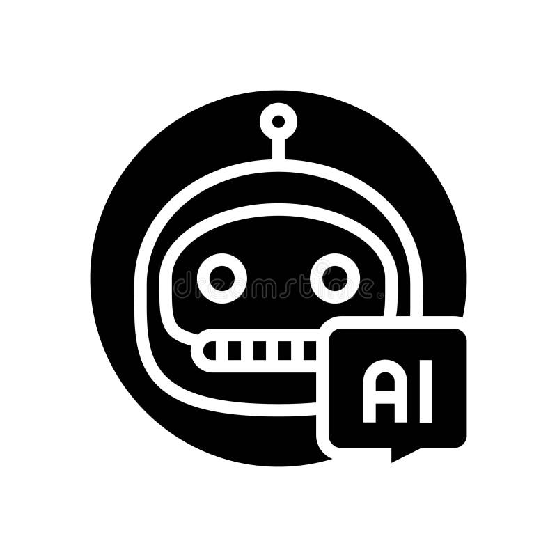 A Cute Smiling Robot Talking To A Chat Bot Vector Linear