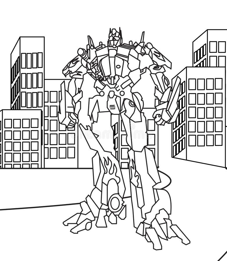 Download Robot Coloring Book. Cyborg - Technological Machine. Humanoid Ma Stock Vector - Illustration of ...