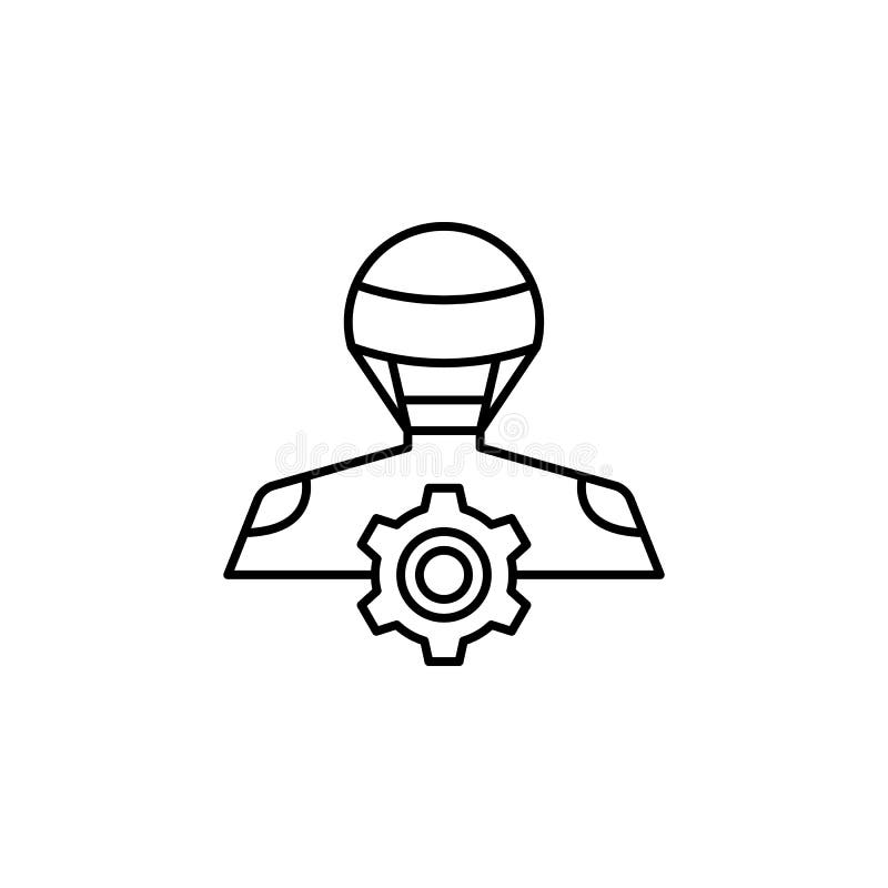 Robot configuration icon. Element of robotics engineering for mobile concept and web apps icon. Thin line icon for website design vector illustration