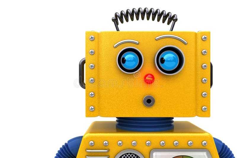 Robot del giocattolo che guarda a sinistra royalty illustrazione gratis Robot del giocattolo che guarda a sinistra royalty illustrazione gratis