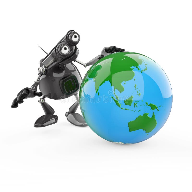 Robot del vintage en un fondo blanco Este bot pondr? una cierta diversi? n en la suya las creaciones, ejemplo 3d