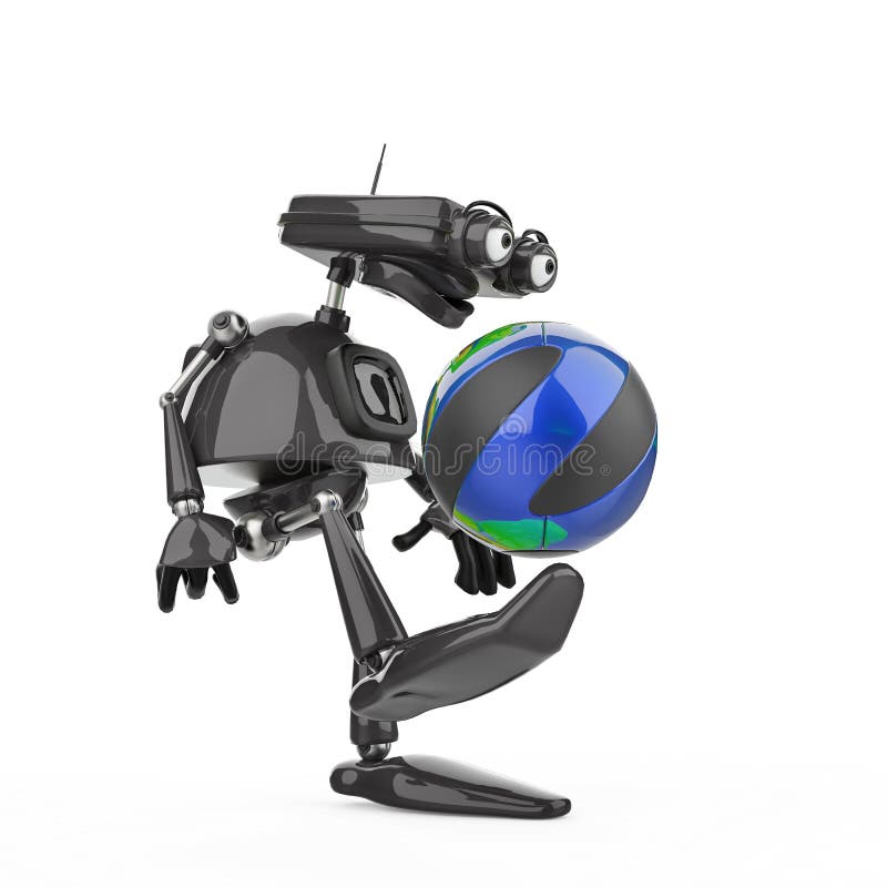Robot del vintage en un fondo blanco libre illustration