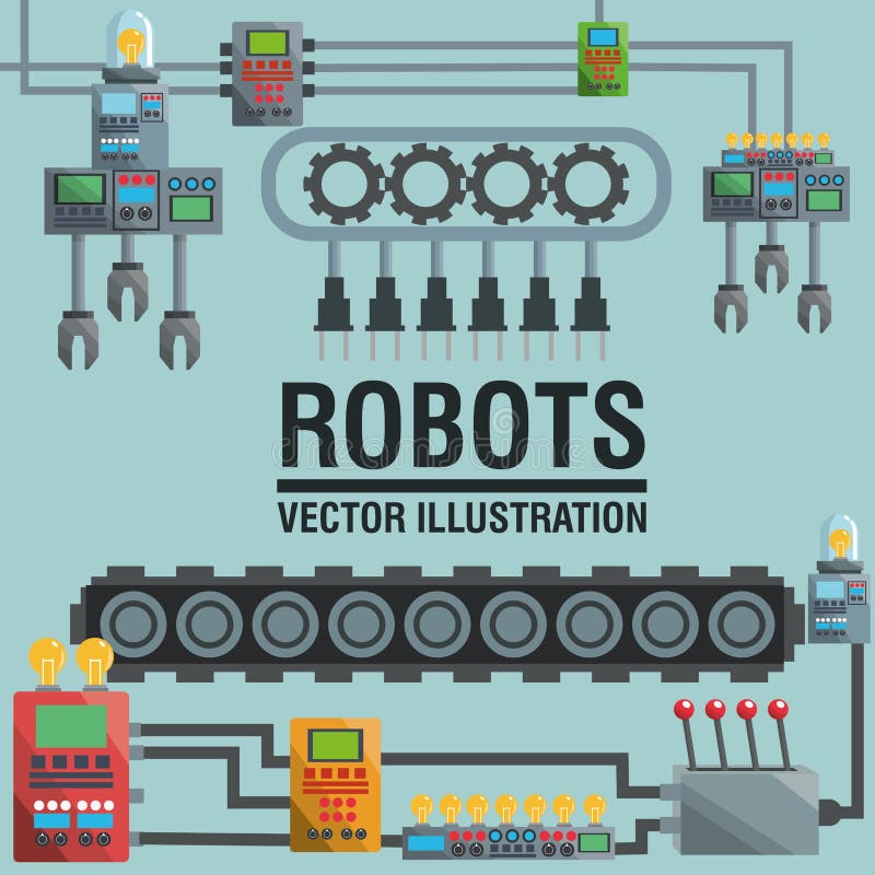 Robot design. industry concept. humanoid icon vector illustration