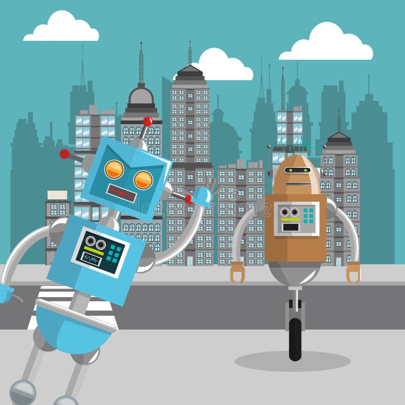 Robot design. Technology concept. Colorful illustration vector illustration