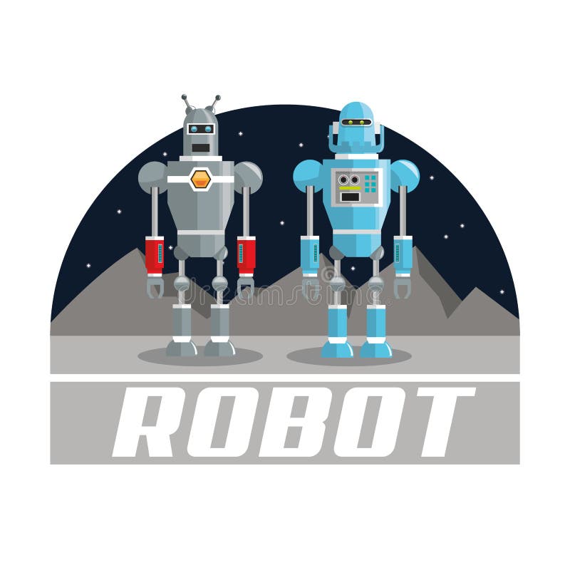 Robot design. Technology concept. Colorful illustration vector illustration