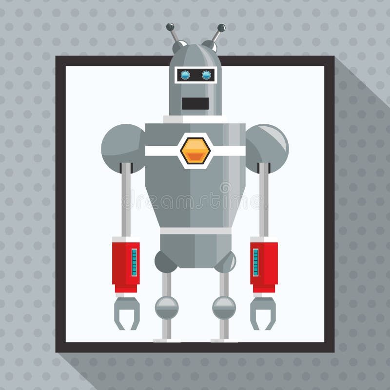 Robot design. Technology concept. Colorful illustration stock illustration