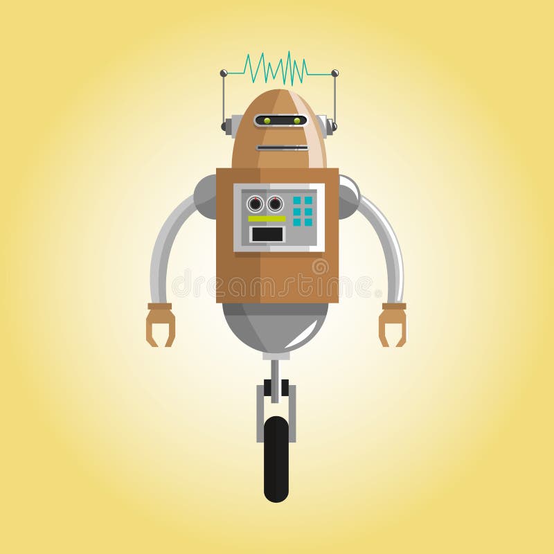 Robot design. Technology concept. humanoid icon royalty free illustration