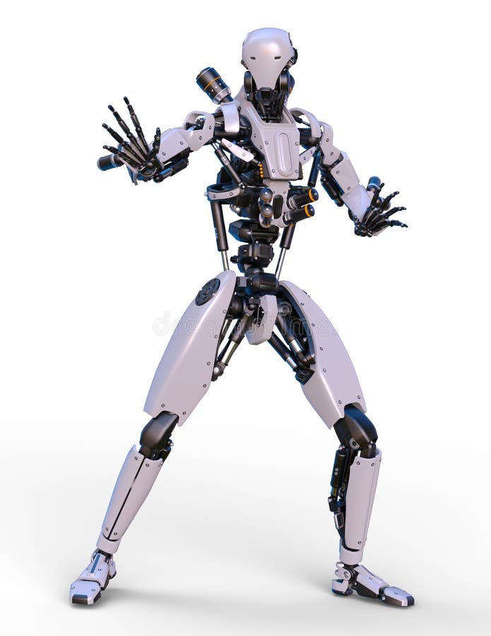 Robot di battaglia illustrazione di stock Robot di battaglia illustrazione di stock