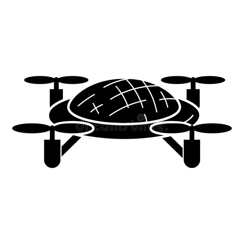 Robot drone icon, simple style vector illustration