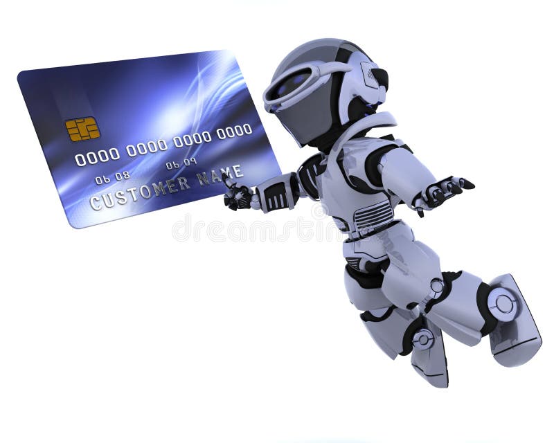 Robot et par la carte de crédit