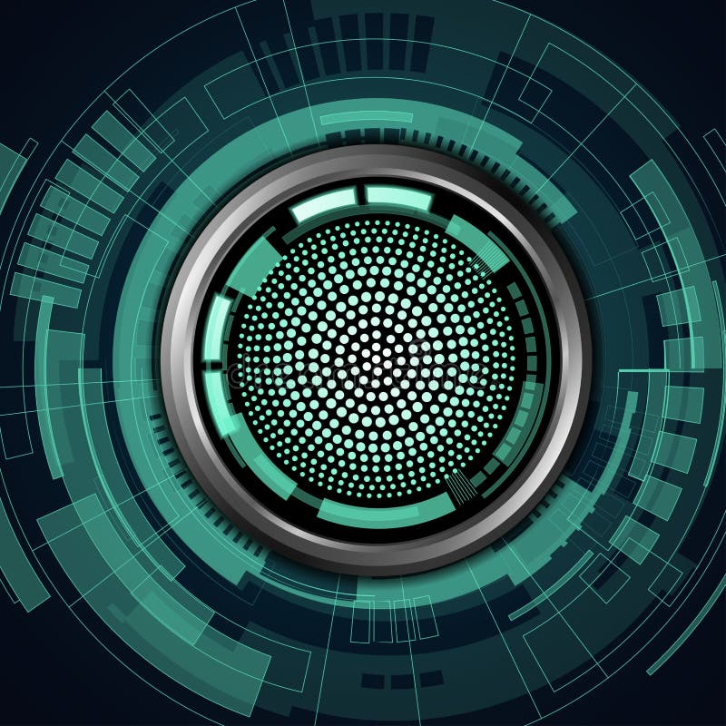 Robot eye stock vector. Illustration of futuristic, element 73353378