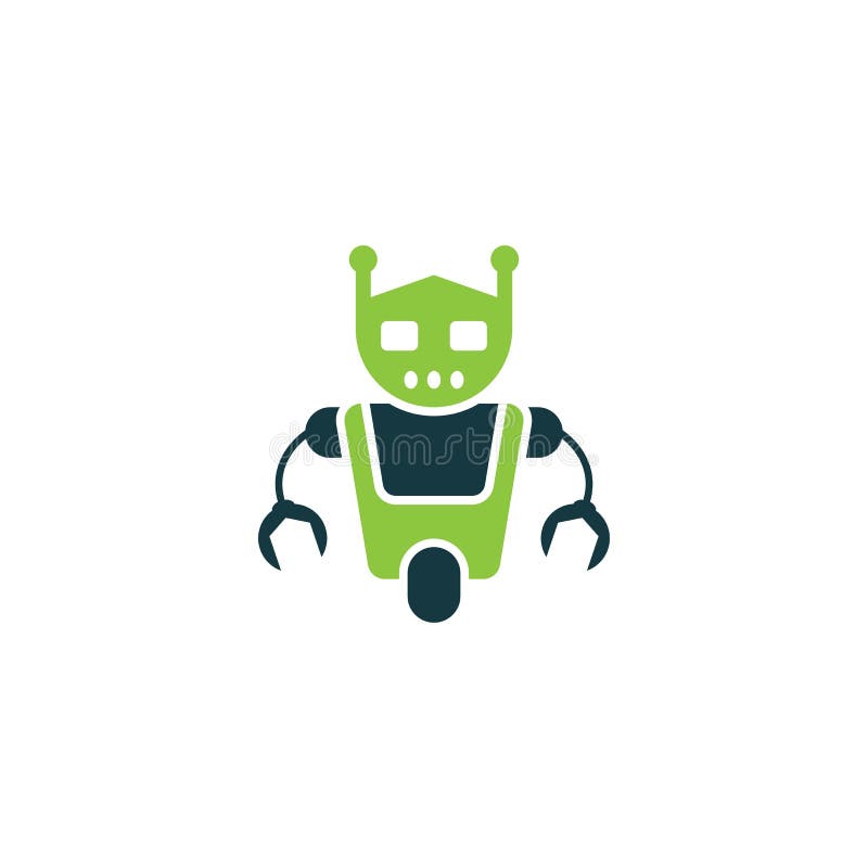 Robot Green Logo Vector Icon Illustration Stock Vector Illustration