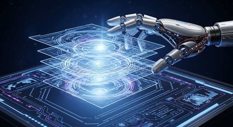 AI Robotic Interface stock photo