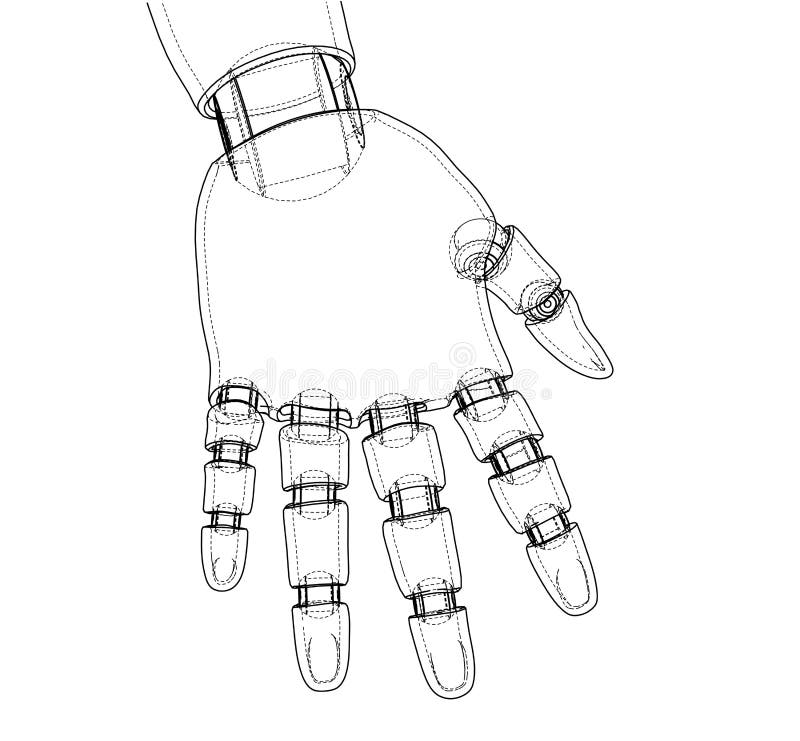 Sketch Robot Hand Drawing - myscrappylittlelife