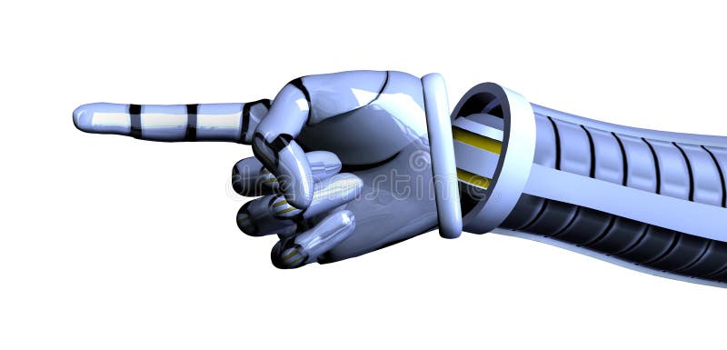 Indicarea mâinii roboților include traseul de tăiere royalty free illustration