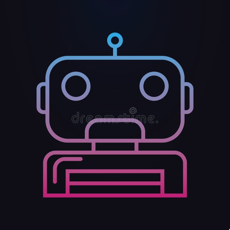 Robot head nolan icon. Simple thin line, outline vector of space icons for ui and ux, website or mobile application stock illustration