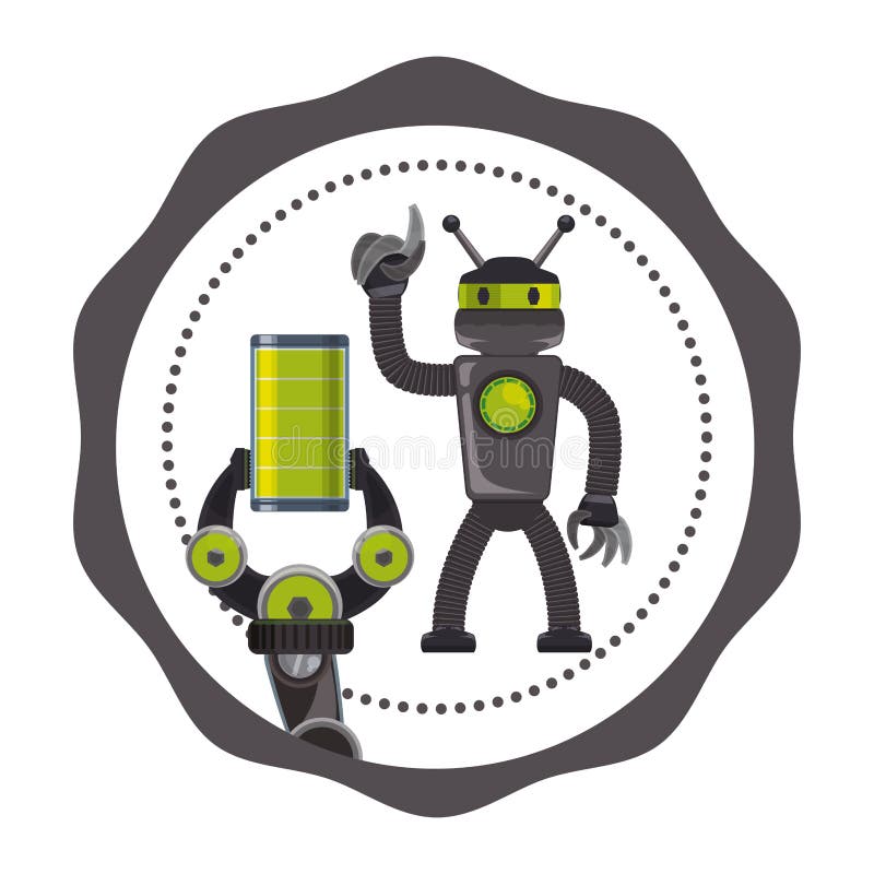 Robot icon design royalty free illustration