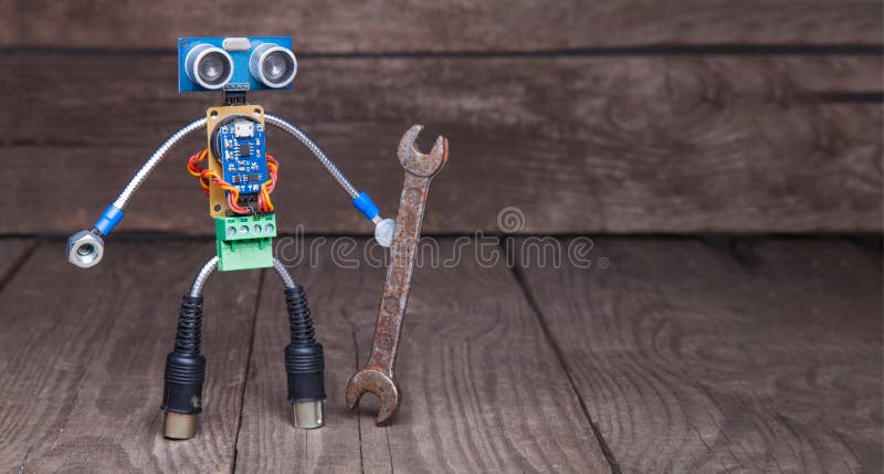 A robot made from discarded computer parts, on show at Bainaohui IT Store  in Beijing, China. ** ** Stock Photo - Alamy