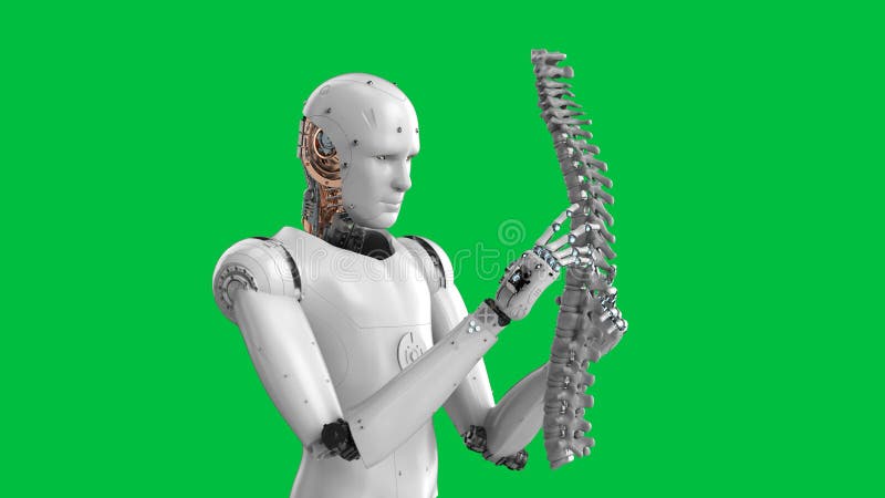 Robot med protestisk ryggrad vektor illustrationer