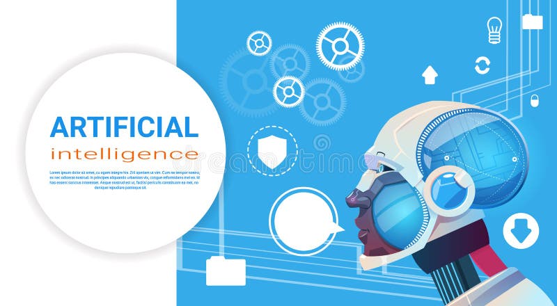 Robot moderno Brain Technology di intelligenza artificiale royalty illustrazione gratis