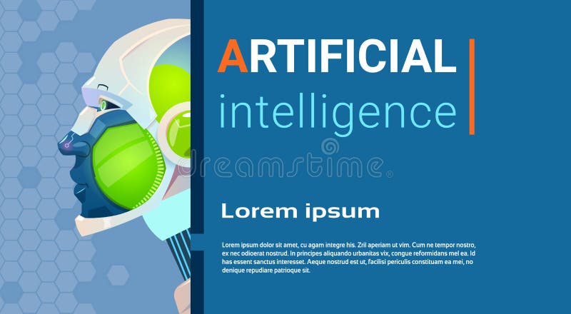 Robot moderno Brain Technology di intelligenza artificiale royalty illustrazione gratis