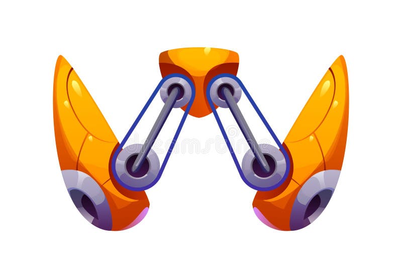 Robot mână font desene animate cyborg mașină tip angrenaj royalty free illustration