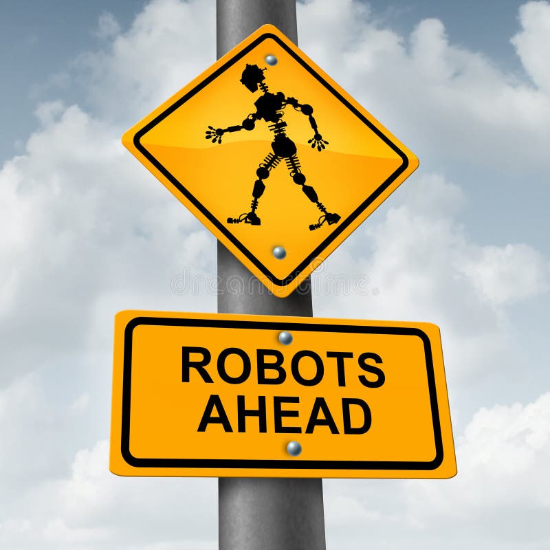 Robot och Robotic begrepp royaltyfri illustrationer