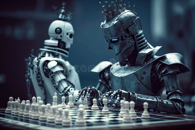 Robot Playing Chess Artificial Intelligence Free Stock Photo