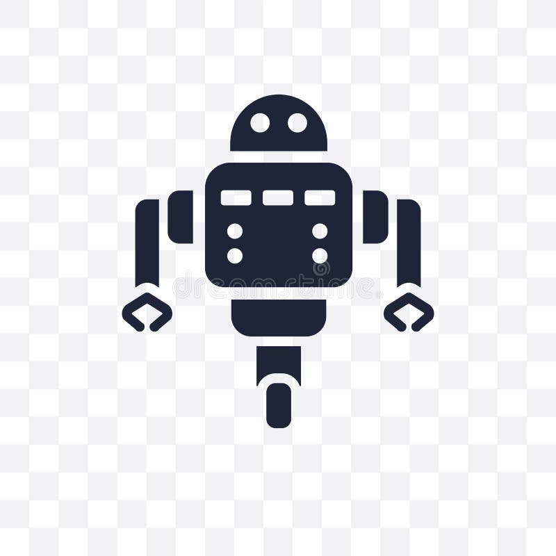 Robot pomocnicza przejrzysta ikona Robota symbolu pomocniczy projekt ilustracji Robot pomocnicza przejrzysta ikona Robota symbolu pomocniczy projekt ilustracji