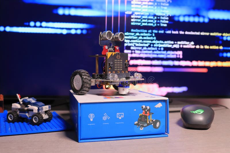 Robot programming stem kit. Technology. Engineering royalty free stock photography