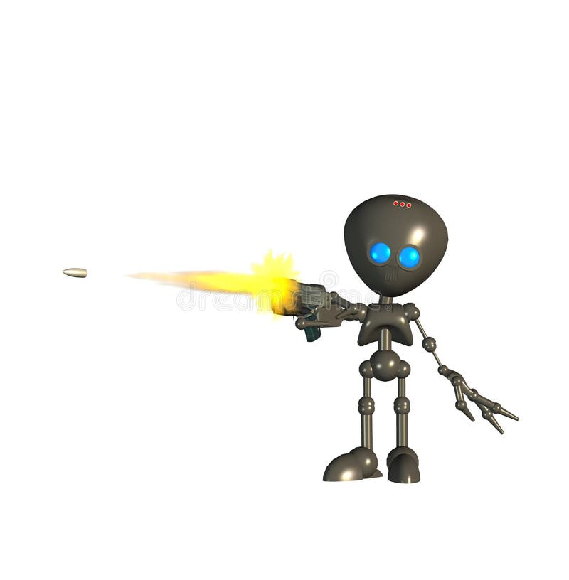 Robot Shooting A Gun Royalty Free Stock Photography Image 4208737